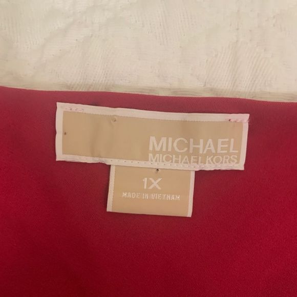 Michael Kors One Shoulder Hot Pink Top Size 1X - Picture 5 of 6